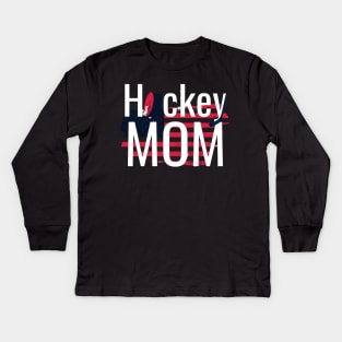 All American Hockey Mom Kids Long Sleeve T-Shirt